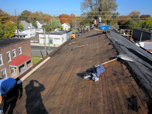 Reader's roofing crew replacing an old roof.