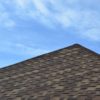 the roof of a residential house